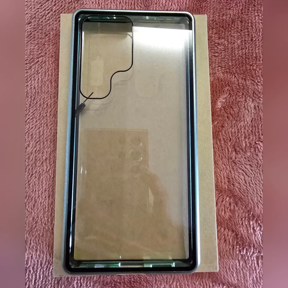 Green Tempered Glass Magnetic Case for Samsung Galaxy S23Ultra-Like New - Picture 5 of 5